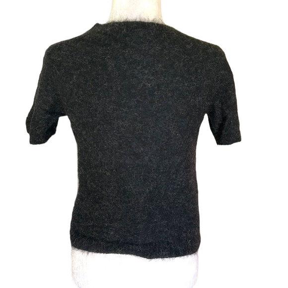 Everlane Cropped “The Alpaca Sweater Tee” in Heathered Black - M - Picture 8 of 13
